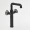 Milano Zandra - Industrial Style High Rise Mono Basin Mixer Tap - Black
