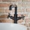 Milano Zandra - Industrial Style High Rise Mono Basin Mixer Tap - Black