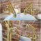 Milano Zandra - Industrial Style High Rise Mono Basin Mixer Tap - Brushed Brass