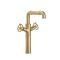 Milano Zandra - Industrial Style High Rise Mono Basin Mixer Tap - Brushed Brass