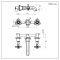 Milano Earlham - Art Deco Wall Mounted 3 Tap-Hole Basin Mixer Tap - Choice of Finish