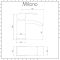 Milano Dalton - White Modern Rectangular Double Countertop Basin with 2 Mono Mixer Taps - 820mm x 420mm