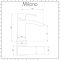 Milano Elswick - White Modern Rectangular Countertop Basin with Deck Mounted Mixer Tap - 600mm x 420mm