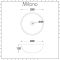 Milano Irwell - White Modern Round Countertop Basin with High Rise Mixer Tap - 280mm x 280mm