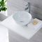 Milano Irwell - White Modern Round Countertop Basin with High Rise Mixer Tap - 320mm x 320mm