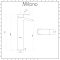 Milano Rivington - White Modern Rectangular Countertop Basin and High Rise Mixer Tap - 480mm x 370mm