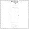 Milano Westby - White Modern Rectangular Countertop Basin with High Rise Mixer Tap - 610mm x 400mm