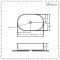Milano Overton - White Modern Oval Countertop Basin with Wall Mounted Mixer Tap - 575mm x 360mm