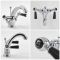 Milano Elizabeth - Traditional Lever Mono Basin Mixer Tap - Chrome and Black