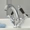 Milano Elizabeth - Traditional Lever Mono Basin Mixer Tap - Chrome and Black
