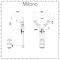 Milano Elizabeth - Traditional Lever Mono Basin Mixer Tap - Chrome and Black