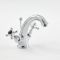 Milano Elizabeth - Traditional Crosshead Mono Basin Mixer Tap - Chrome and Black