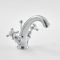Milano Elizabeth - Traditional Crosshead Mono Basin Mixer Tap - Chrome and White