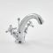 Milano Elizabeth - Traditional Crosshead Mono Basin Mixer Tap - Chrome and White