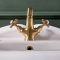 Milano Elizabeth - Traditional Crosshead Mono Basin Mixer Tap - Brushed Brass