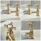 Milano Elizabeth - Traditional Crosshead Basin Pillar Taps - Brushed Gold