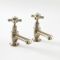 Milano Elizabeth - Traditional Crosshead Basin Pillar Taps - Brushed Gold