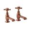 Milano Elizabeth - Traditional Crosshead Basin Pillar Taps - Brushed Copper