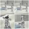 Milano Elizabeth - Traditional Crosshead Basin Pillar Taps - Chrome and Black
