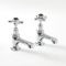 Milano Elizabeth - Traditional Crosshead Basin Pillar Taps - Chrome and Black