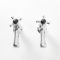 Milano Elizabeth - Traditional Crosshead Basin Pillar Taps - Chrome and Black