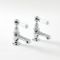 Milano Elizabeth - Traditional Lever Basin Pillar Taps - Chrome and White