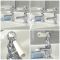 Milano Elizabeth - Traditional Lever Basin Pillar Taps - Chrome and White
