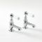 Milano Elizabeth - Traditional Lever Basin Pillar Taps - Chrome and White