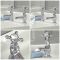 Milano Elizabeth - Traditional Crosshead Basin Pillar Taps - Chrome and White