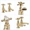 Milano Elizabeth - Traditional Crosshead Basin Pillar Taps - Brushed Brass