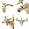 Milano Elizabeth - Traditional Crosshead Mono Bidet Mixer Tap - Brushed Brass