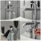 Milano Elizabeth - Traditional Freestanding Mono Bath Shower Mixer Tap with Hand Shower - Chrome and Black