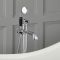 Milano Elizabeth - Traditional Freestanding Mono Bath Shower Mixer Tap with Hand Shower - Chrome and Black