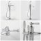 Milano Elizabeth - Traditional Freestanding Mono Bath Shower Mixer Tap with Hand Shower - Chrome and White