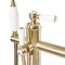 Milano Elizabeth - Traditional Freestanding Mono Bath Shower Mixer Tap with Hand Shower - Brushed Brass