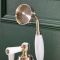 Milano Elizabeth - Traditional Freestanding Mono Bath Shower Mixer Tap with Hand Shower - Brushed Brass