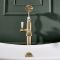 Milano Elizabeth - Traditional Freestanding Mono Bath Shower Mixer Tap with Hand Shower - Brushed Brass