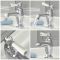Milano Elizabeth - Traditional Single Lever Mono Basin Mixer Tap - Chrome and White