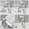 Milano Elizabeth - Traditional Single Lever Mono Basin Mixer Tap - Chrome and White