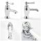 Milano Elizabeth - Traditional Single Lever Mono Basin Mixer Tap - Chrome and White