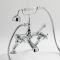 Milano Elizabeth - Traditional Crosshead Bath Shower Mixer Tap - Chrome and White