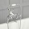 Milano Elizabeth - Traditional Crosshead Bath Shower Mixer Tap - Chrome and White