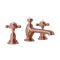 Milano Elizabeth - 3 Tap-Hole Crosshead Basin Mixer Tap - Brushed Copper