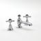 Milano Elizabeth - Traditional 3 Tap-Hole Crosshead Basin Mixer Tap - Chrome and Black