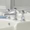 Milano Elizabeth - Traditional 3 Tap-Hole Crosshead Basin Mixer Tap - Chrome and Black
