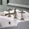 Milano Elizabeth - Traditional Crosshead 3 Tap-Hole Basin Mixer Tap - Choice of Finish