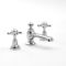 Milano Elizabeth - Traditional 3 Tap-Hole Crosshead Basin Mixer Tap - Chrome and White