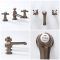 Milano Elizabeth - Traditional 3 Tap-Hole Crosshead Basin Mixer Tap - Oil Rubbed Bronze
