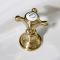 Milano Elizabeth - 3 Tap-Hole Crosshead Basin Mixer Tap - Brushed Brass