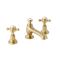 Milano Elizabeth - 3 Tap-Hole Crosshead Basin Mixer Tap - Brushed Brass